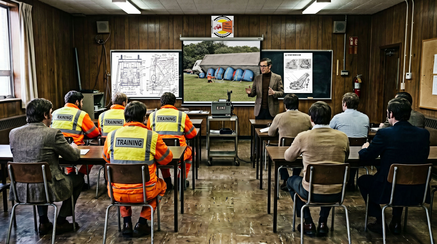 A typical 1980's breakdown control room