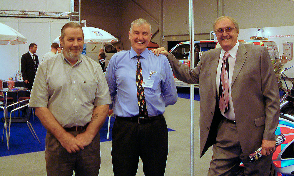 Stuart Histead, Chris Cox and Andy Lambert at a trade show in 2005