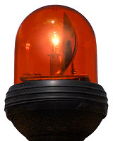 Early Lucas rotating amber warning beacon